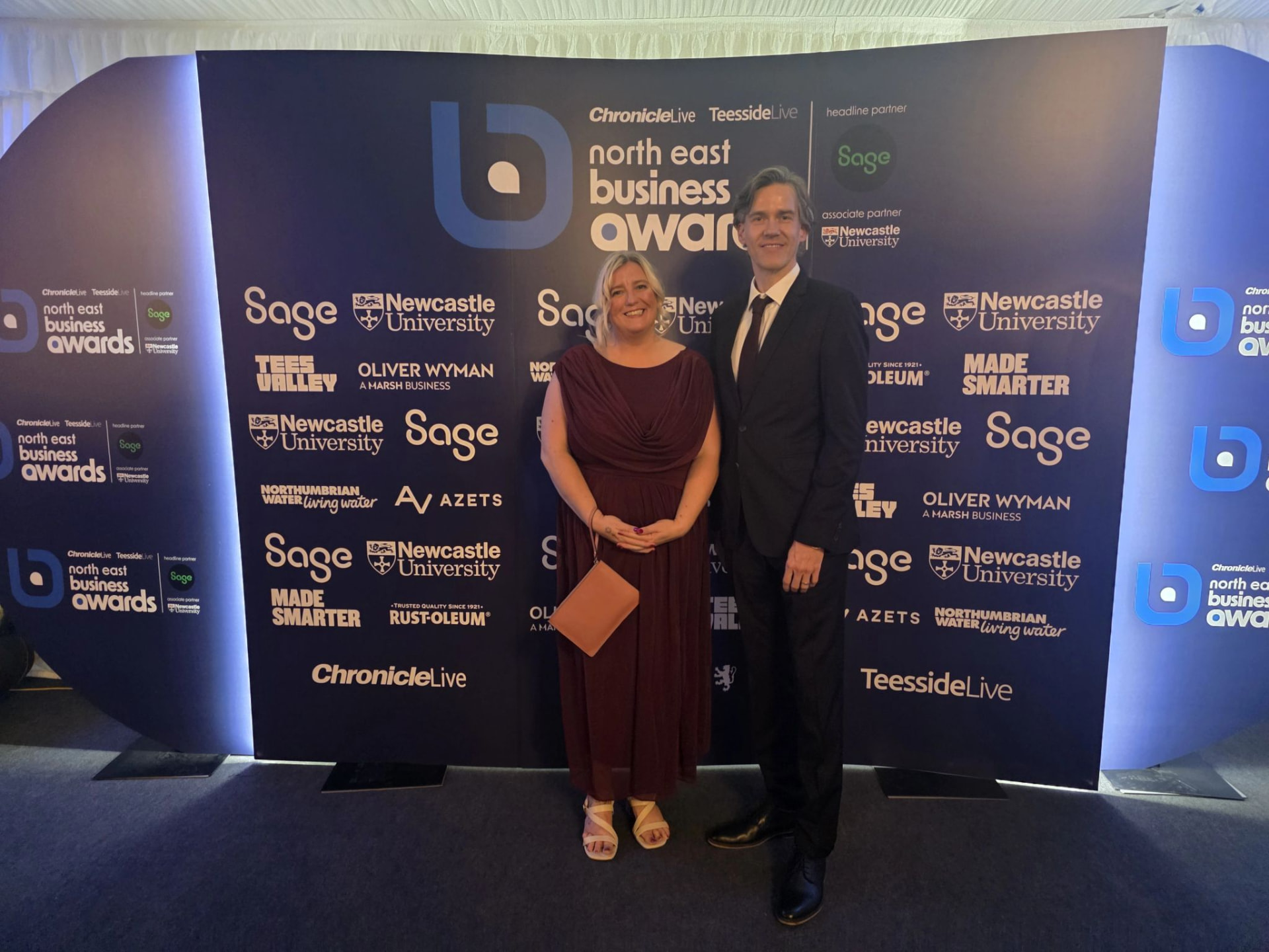 Victoria Burnip at the North East Business Awards, where Cognitive HealthTech was named Start Up of the Year